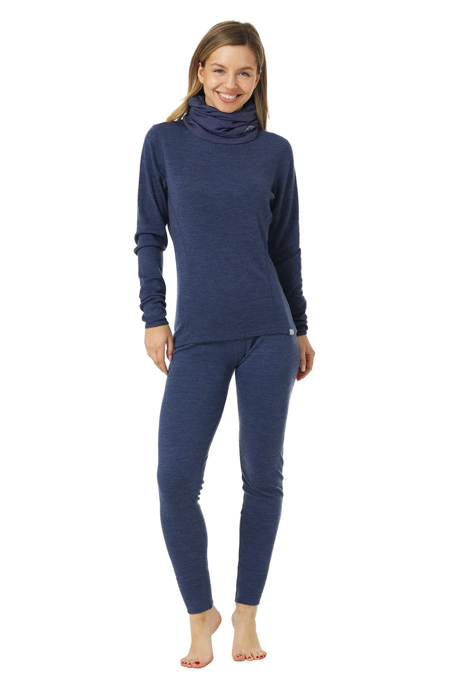 Women's Merino Windsor Blue Set + Neck Gaiter