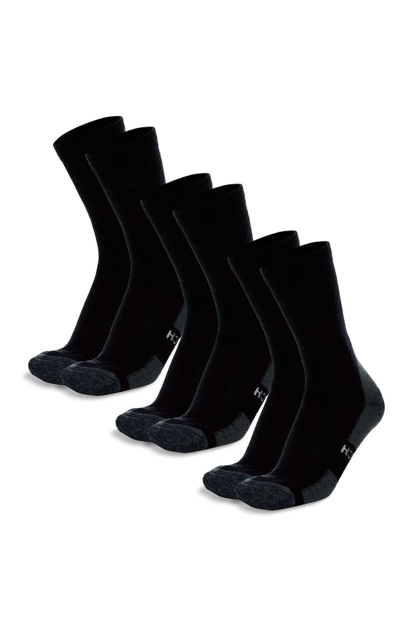 Merino Wool Hunting Socks - (Pack of 3) Black