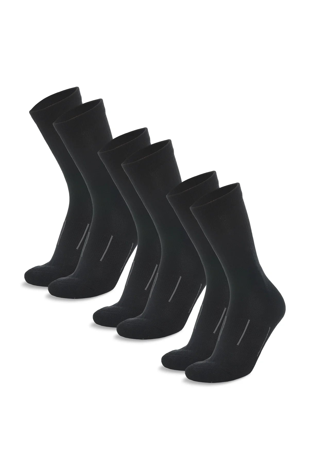 Merino Wool Hiking Socks - (Pack of 3) Black Oil