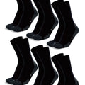 Merino Wool Hiking Socks - (Pack of 6) Black