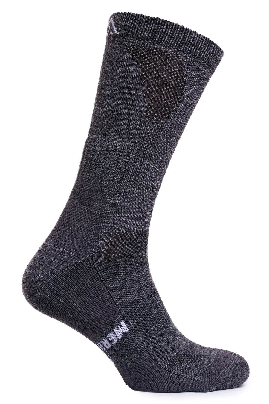 Merino Wool Hiking Socks - (Pack of 6) Charcoal Grey