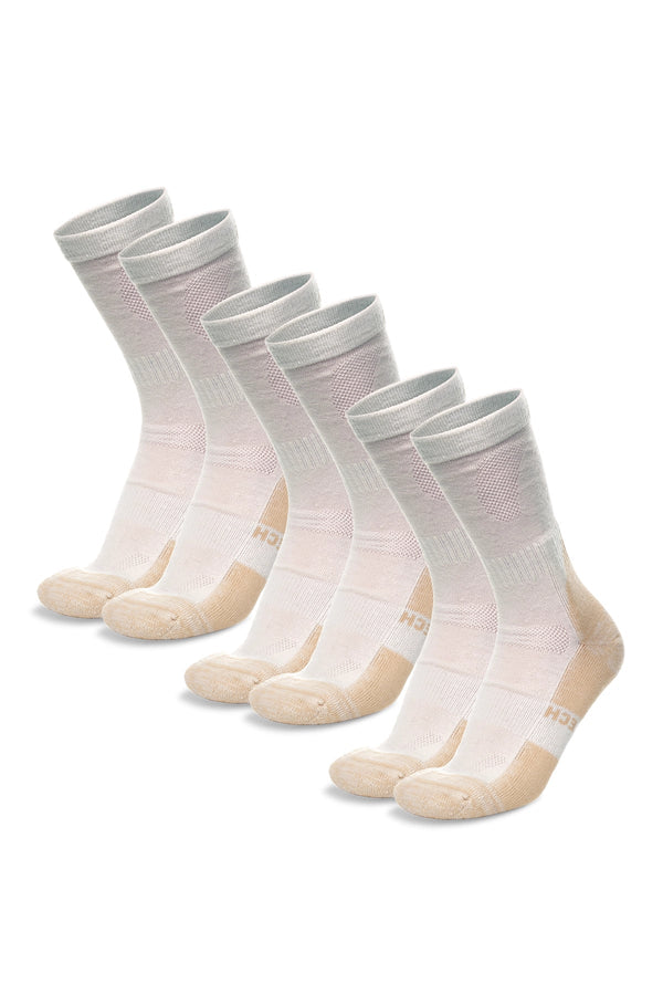 Merino Wool Hiking Socks - (Pack of 3) Creamy