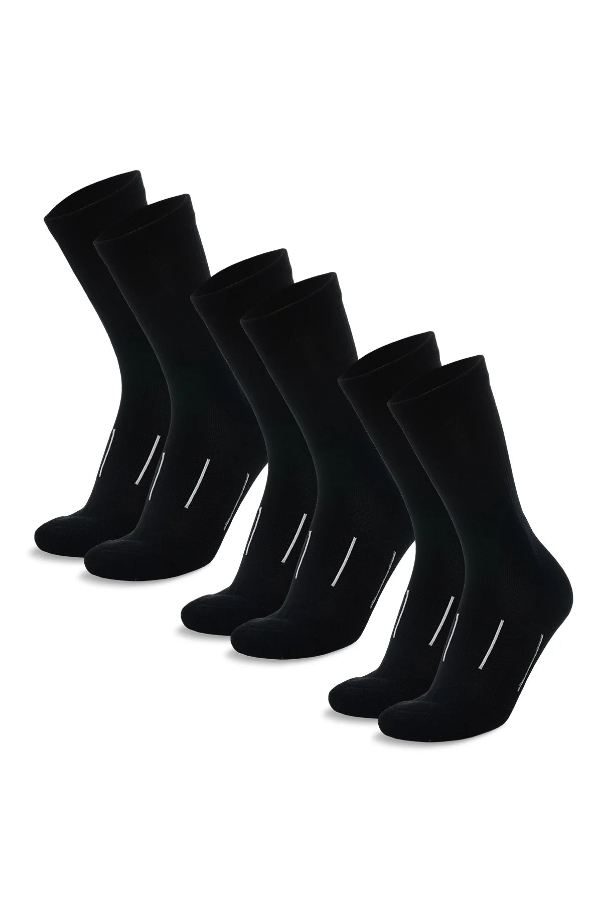 Merino Wool Hiking Socks - (Pack of 3) Jet Black