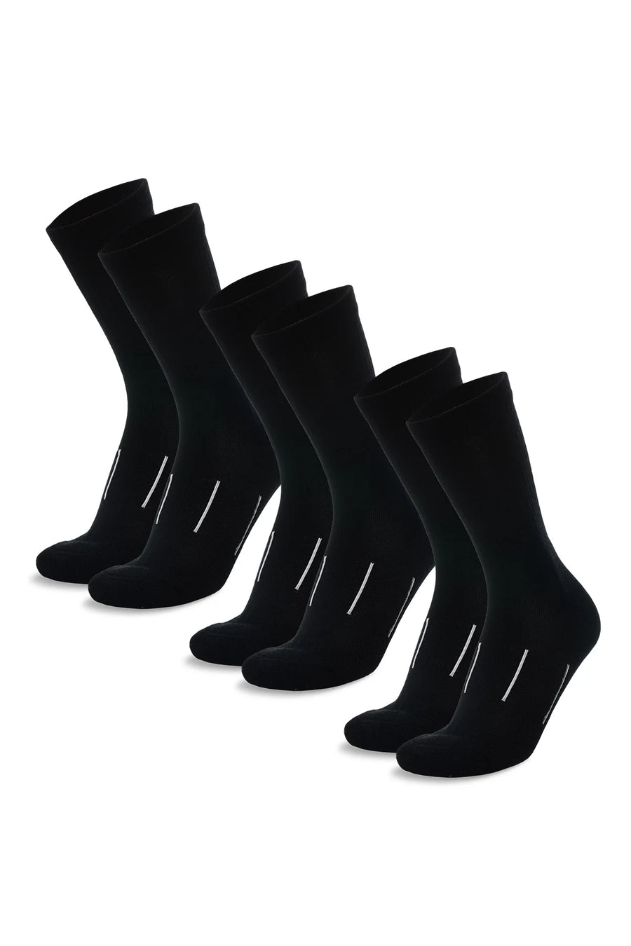 Merino Wool Hiking Socks - (Pack of 3) Jet Black