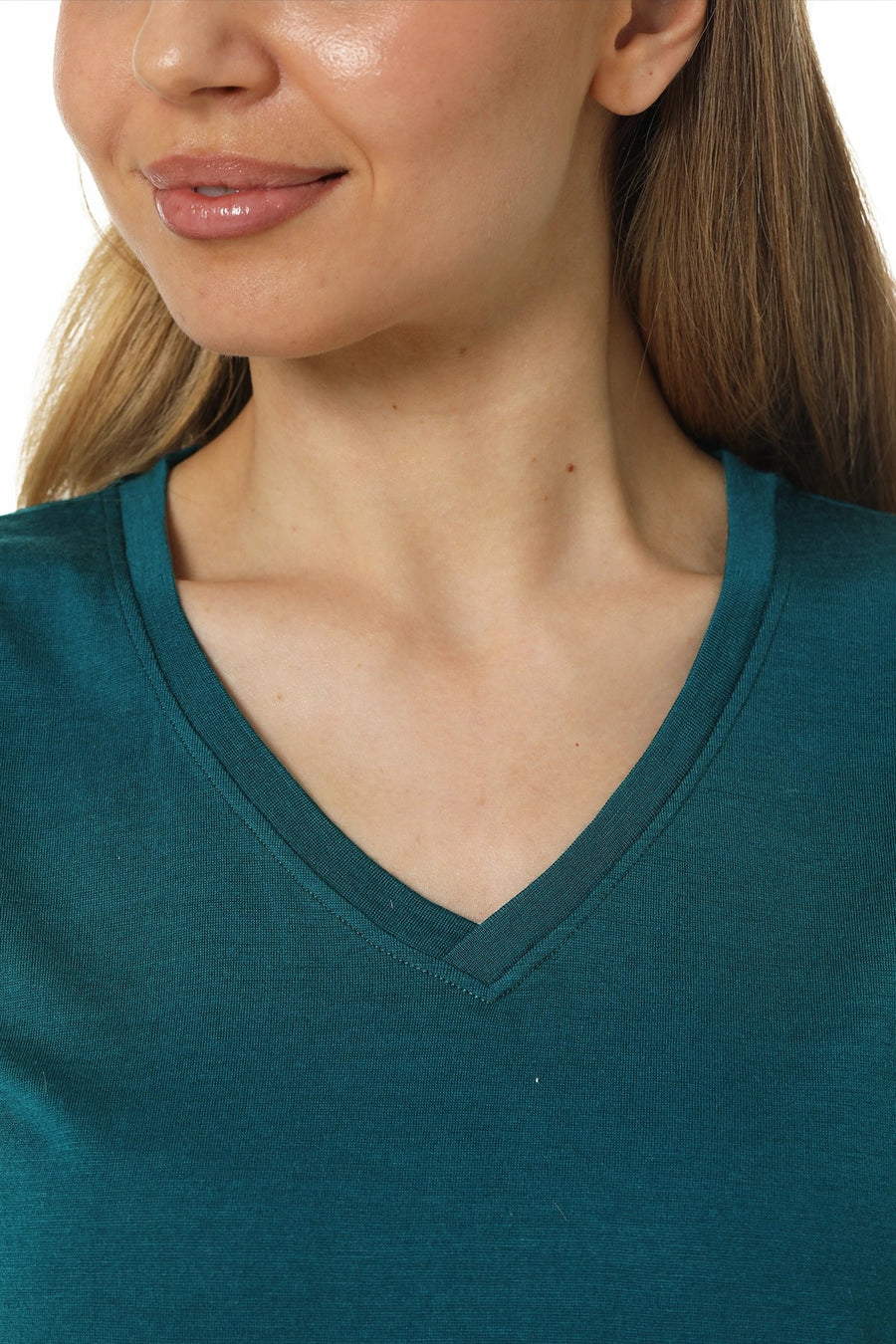 Women's Merino T-shirt 180 Deep Teal | V-Neck (+socks)