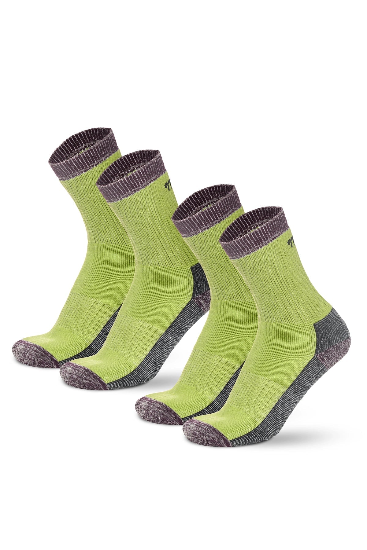 Merino Wool Running Socks - (Pack of 2) Electric Lightning