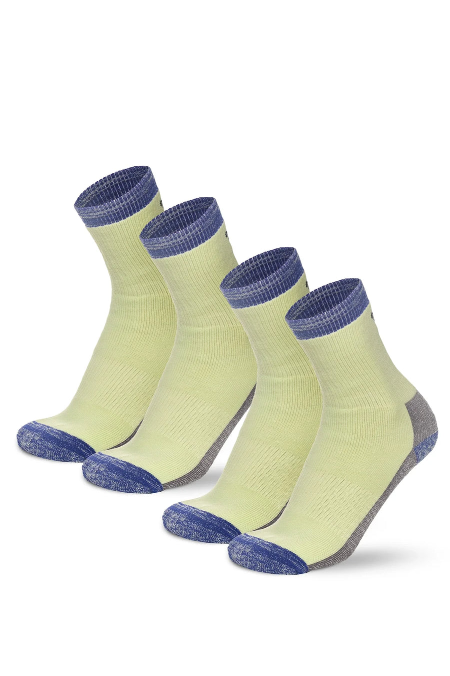 Merino Wool Running Socks - (Pack of 2) Green Purple