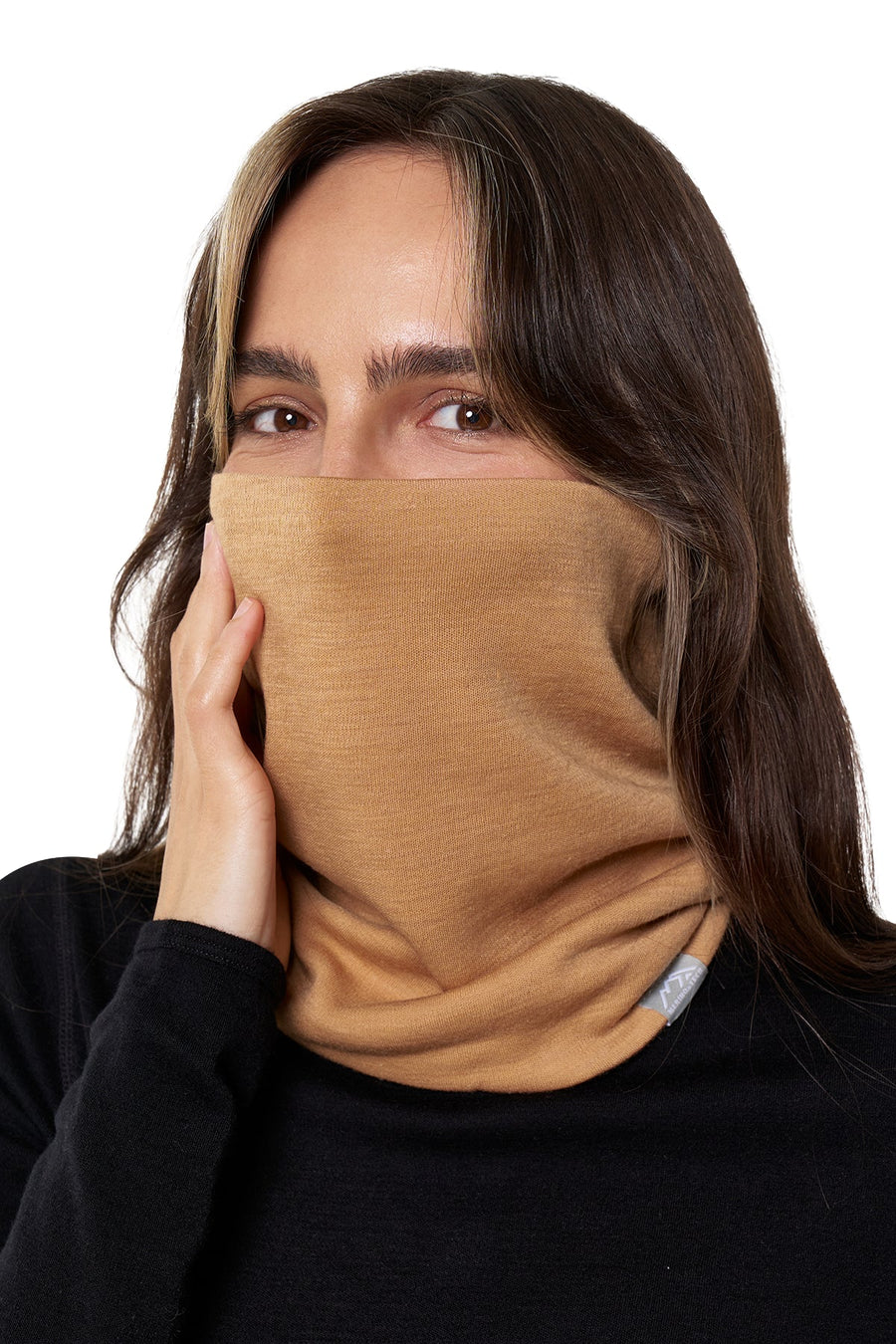 Merino Double-Layer Neck Gaiter Tan