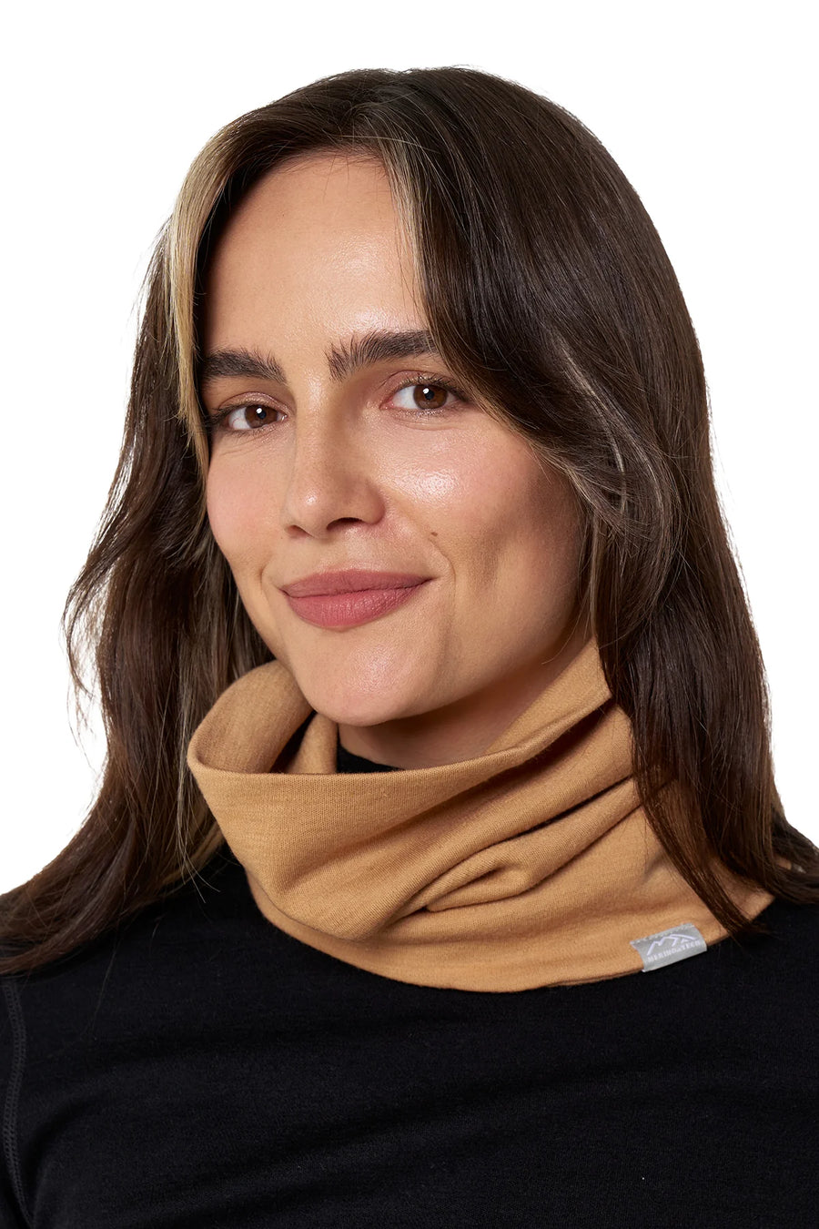 Merino Double-Layer Neck Gaiter Tan
