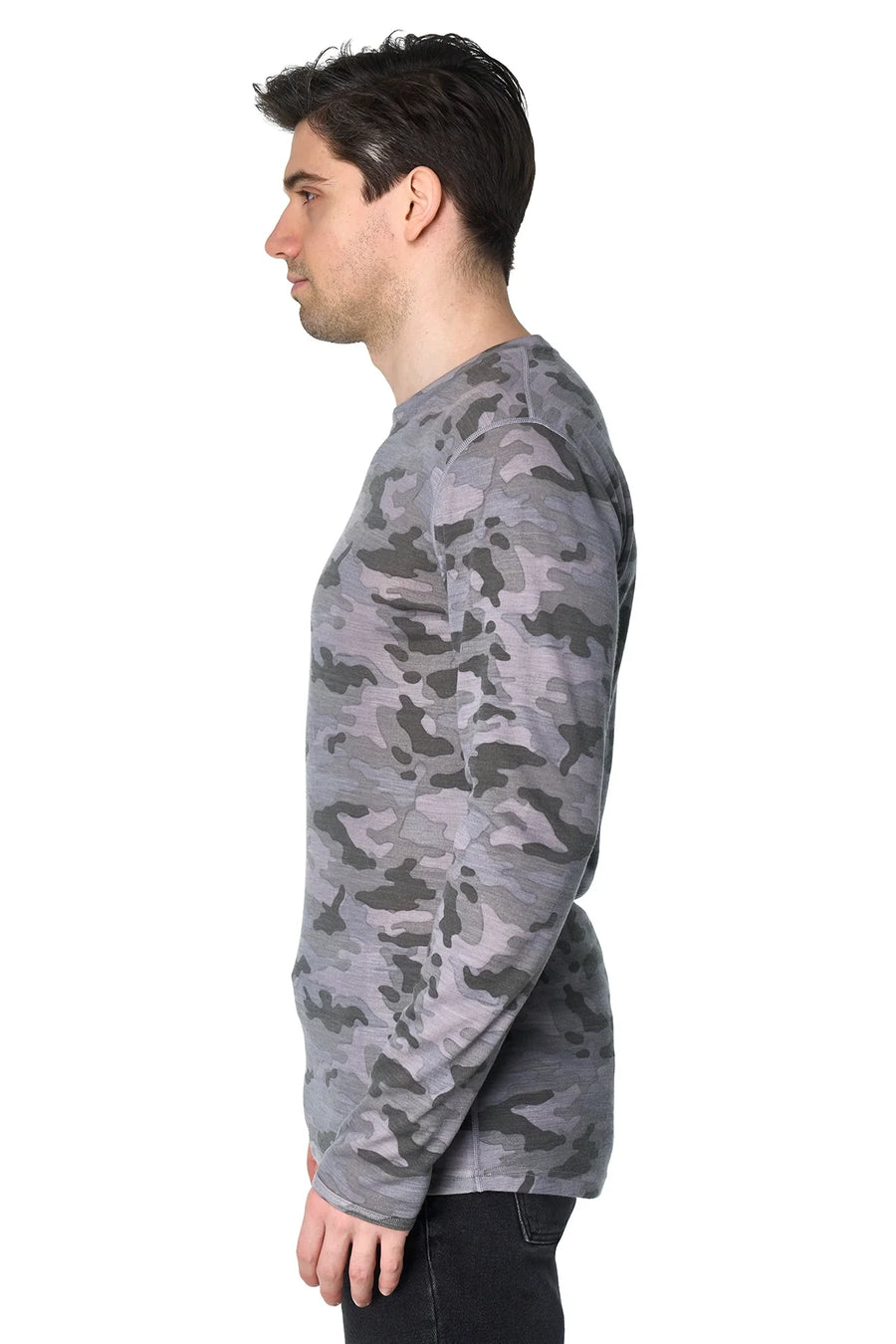 Men's Merino Long Sleeve 250 Camo Grey