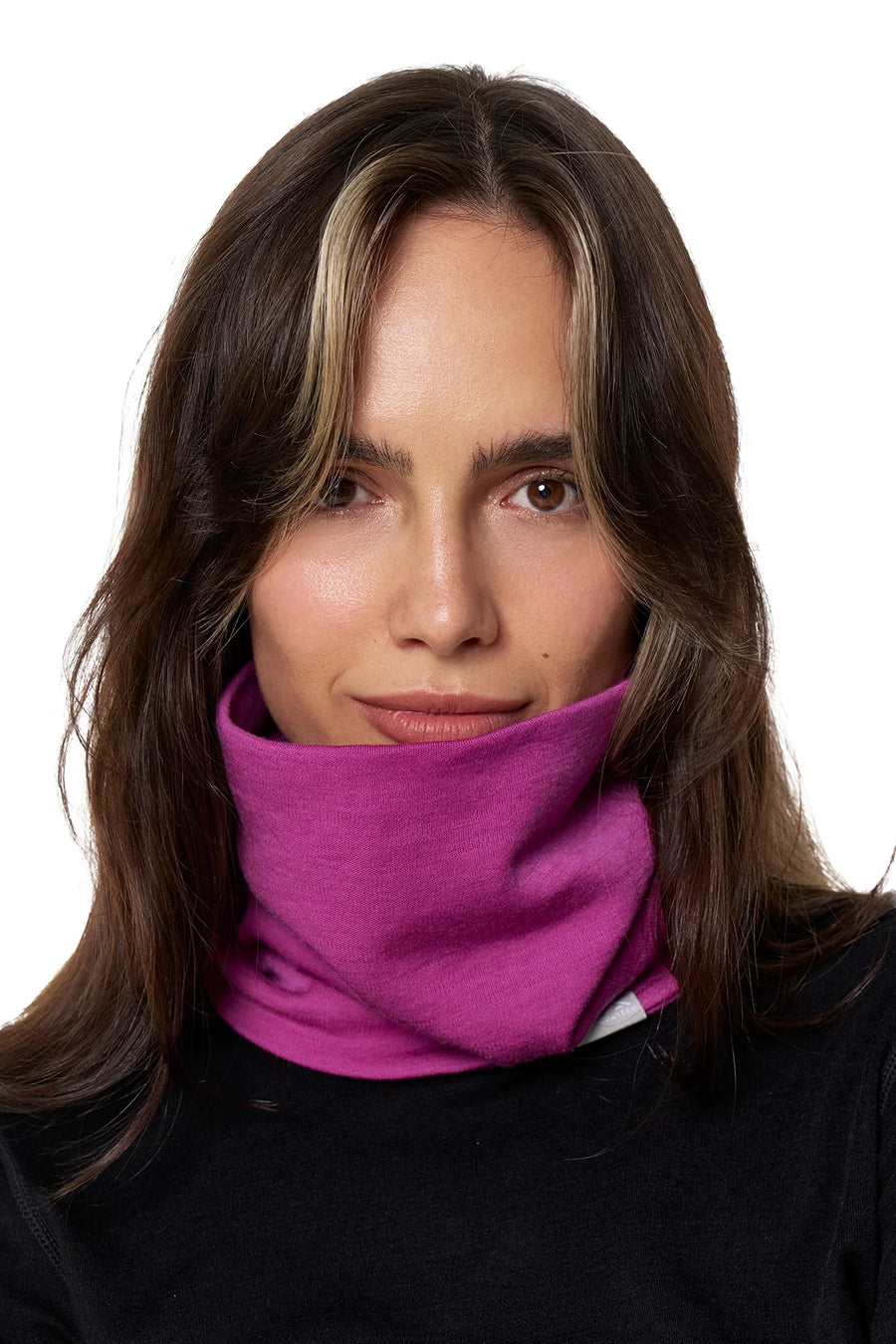 Merino Double-Layer Neck Gaiter Violet