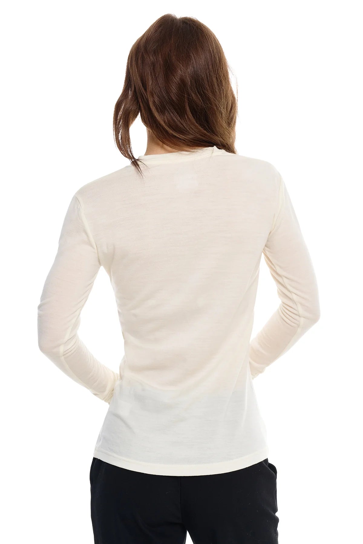 Women's Merino Long Sleeve 190 Creamy | Scoop Neck