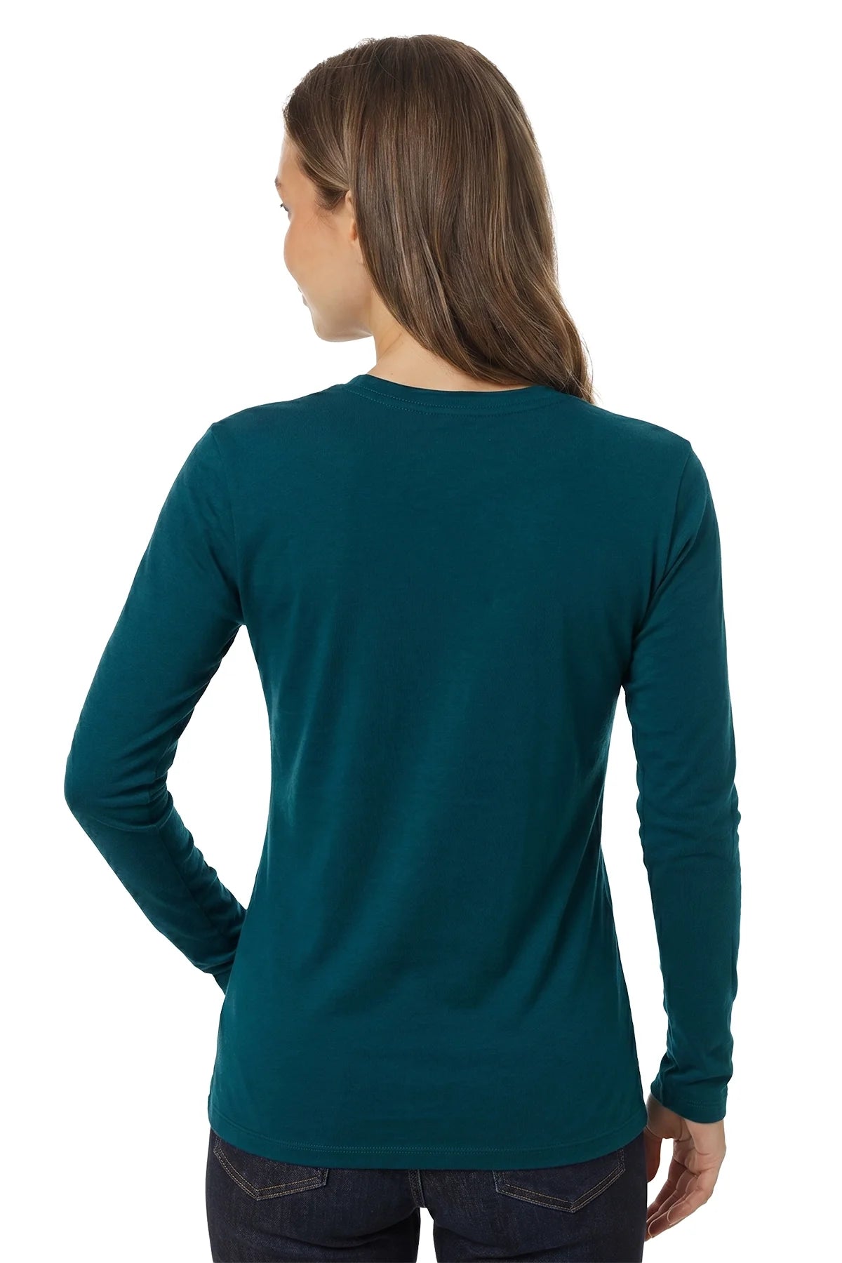 Women's Merino Long Sleeve 190 Deep Teal | Scoop Neck