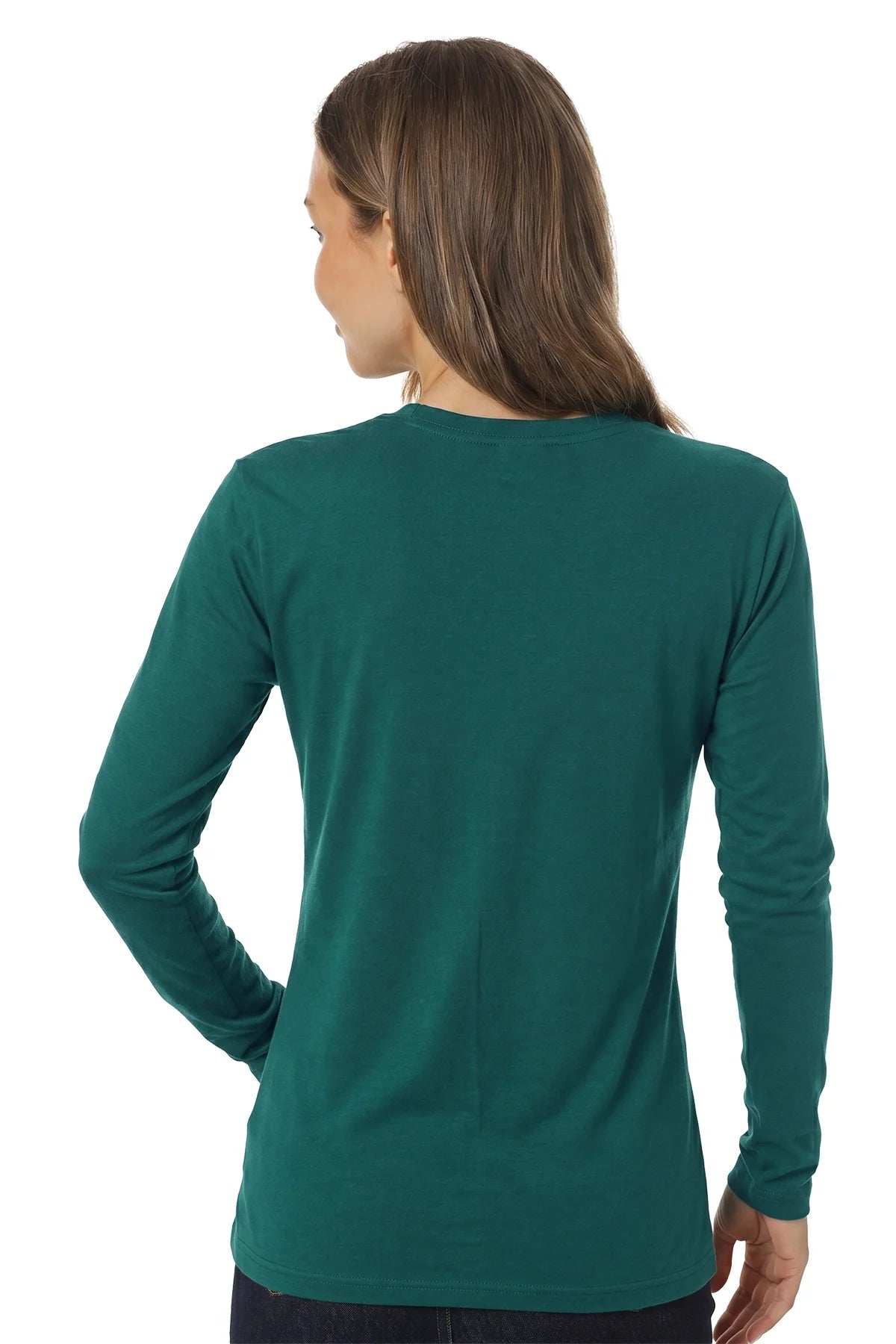 Women's Merino Long Sleeve 190 Forest Green | Scoop Neck