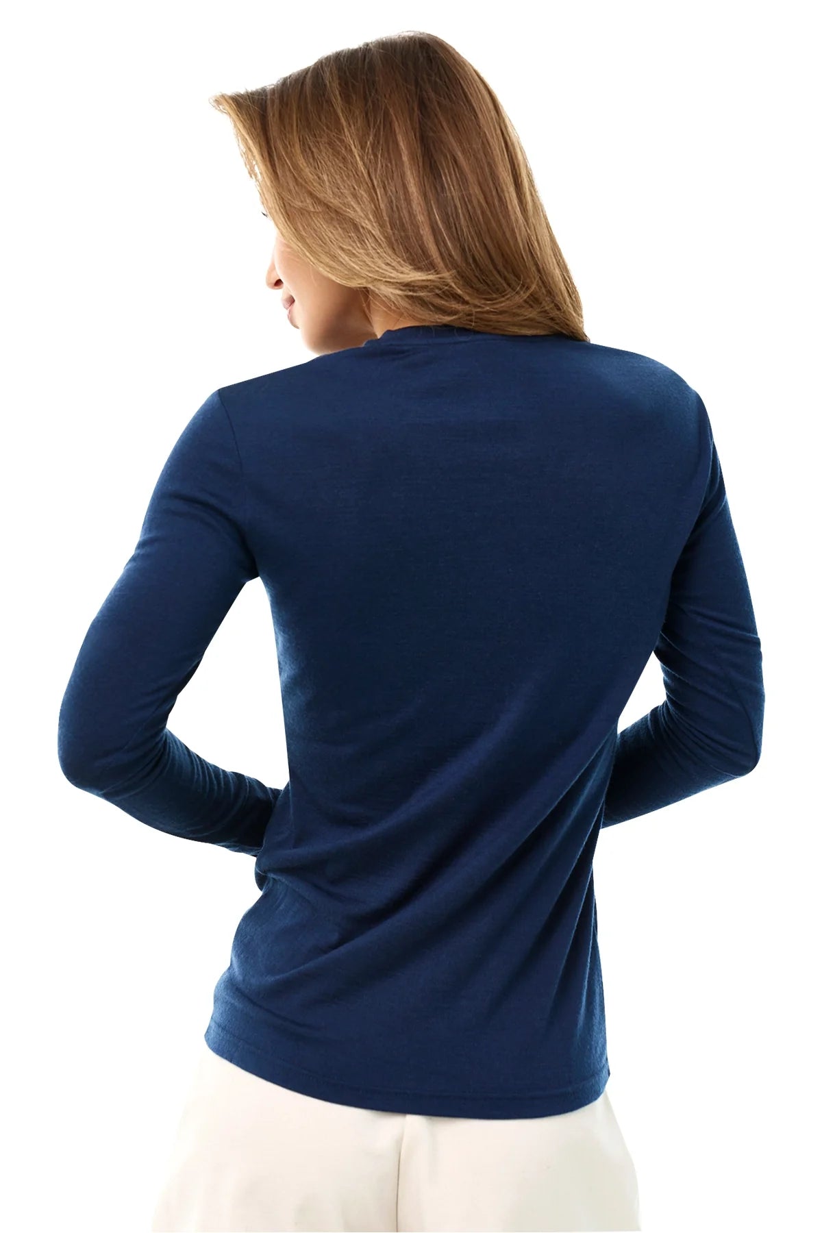 Women's Merino Long Sleeve 190 Navy | Scoop Neck