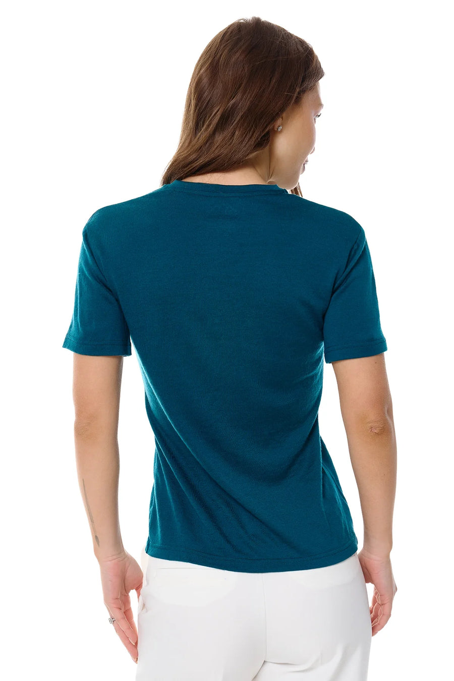 Women's Merino T-shirt 180 Dark Teal | Scoop Neck
