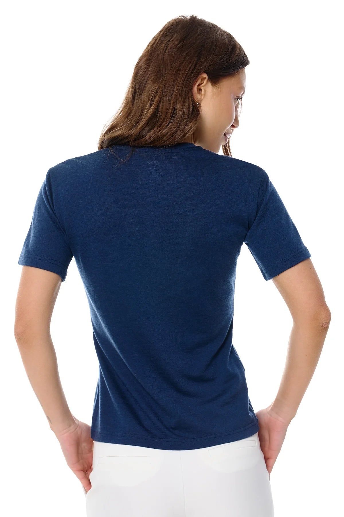 Women's Merino T-shirt 180 Navy Blue | Scoop Neck