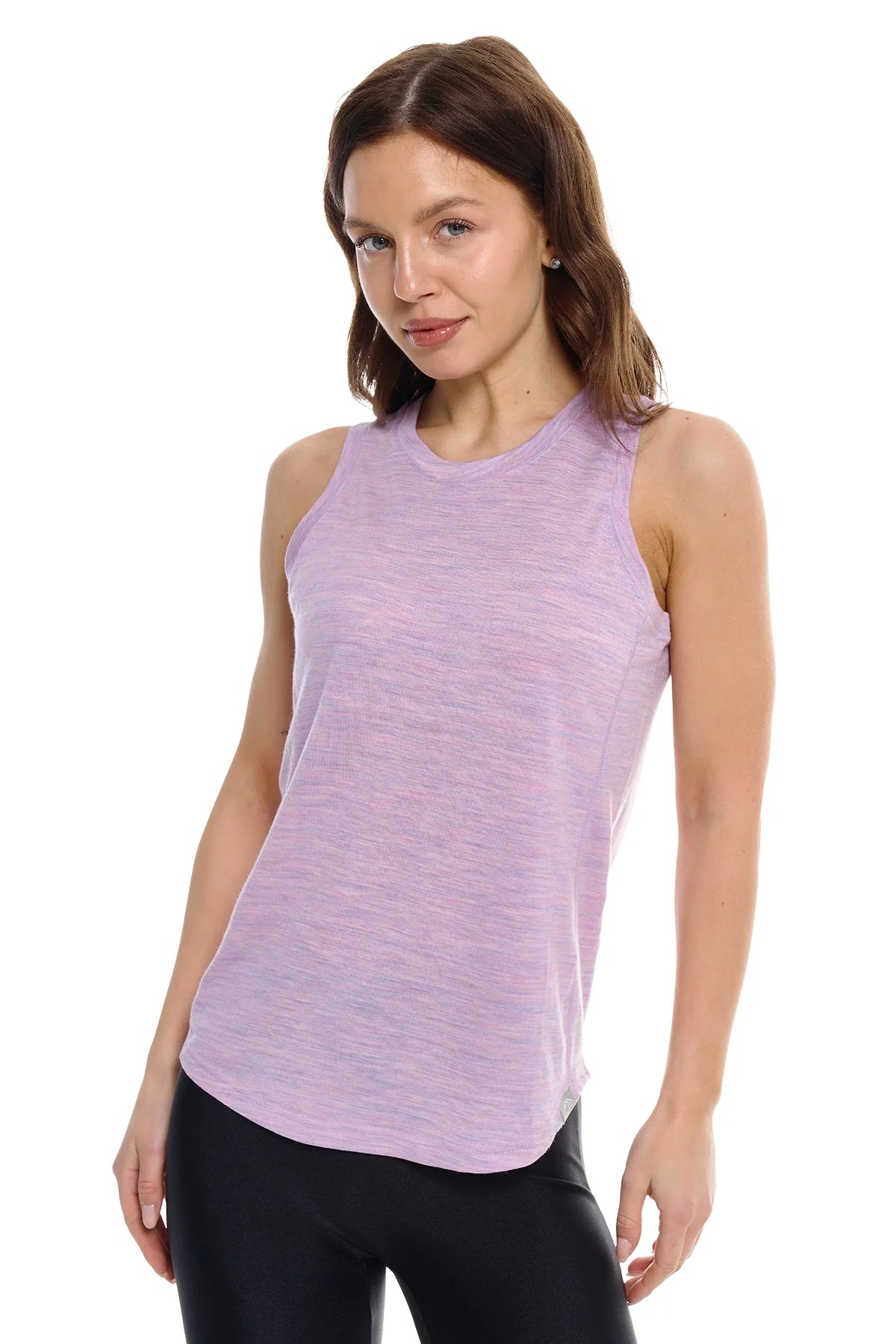 Women's Merino Wool Highneck Tank Top Lilac