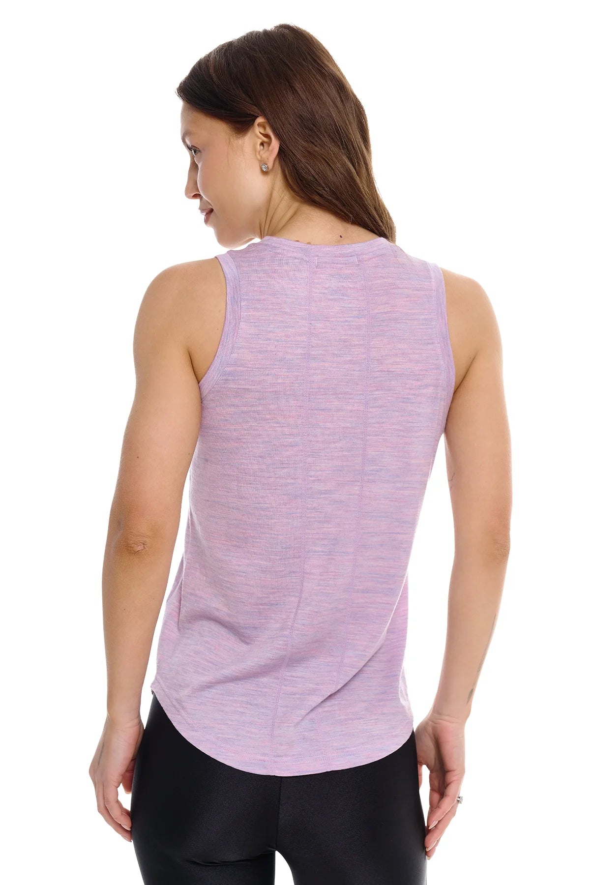 Women's Merino Wool Highneck Tank Top Lilac