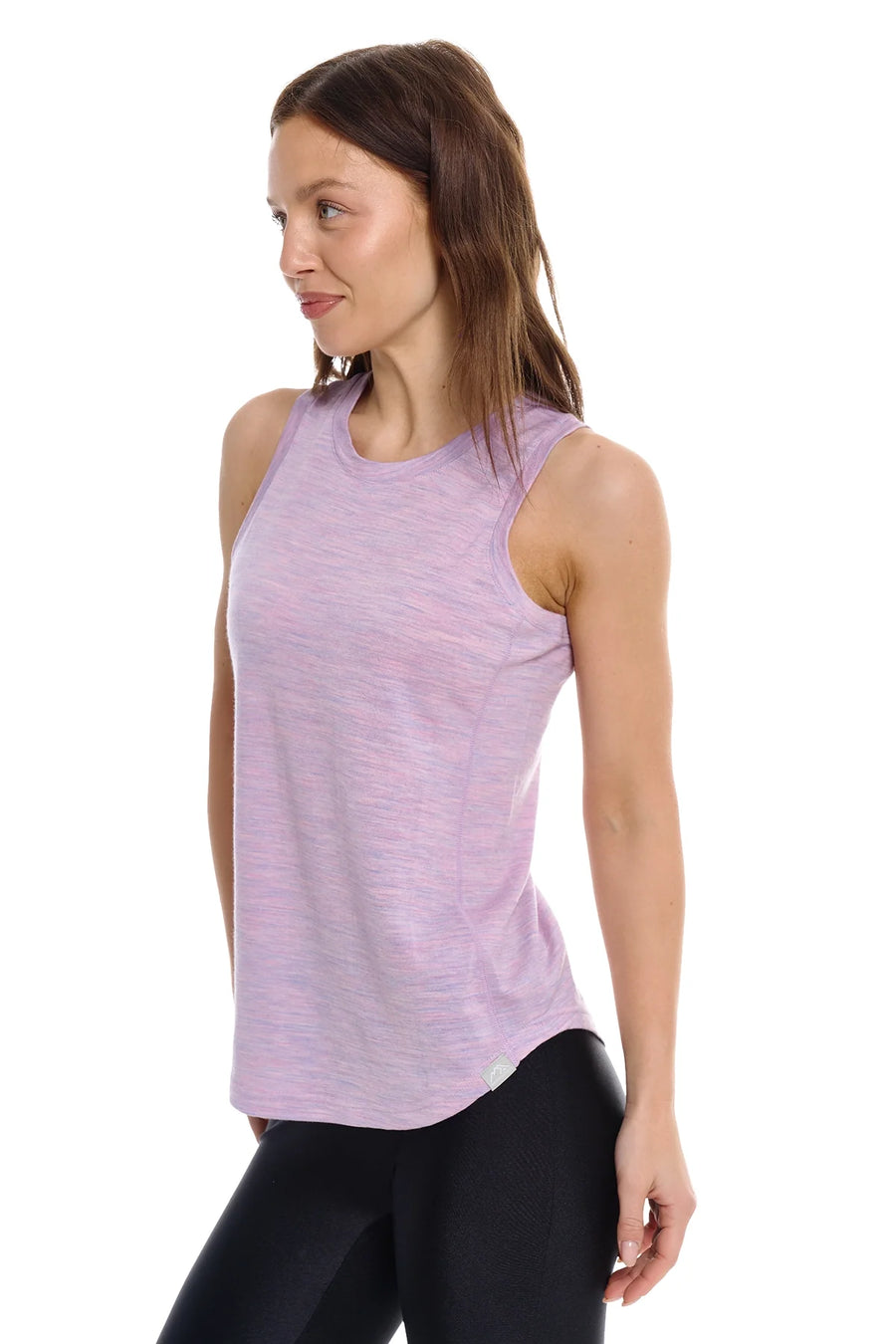 Women's Merino Wool Highneck Tank Top Lilac
