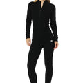 Women's Merino Thermal Set 250 Black Zip-Up