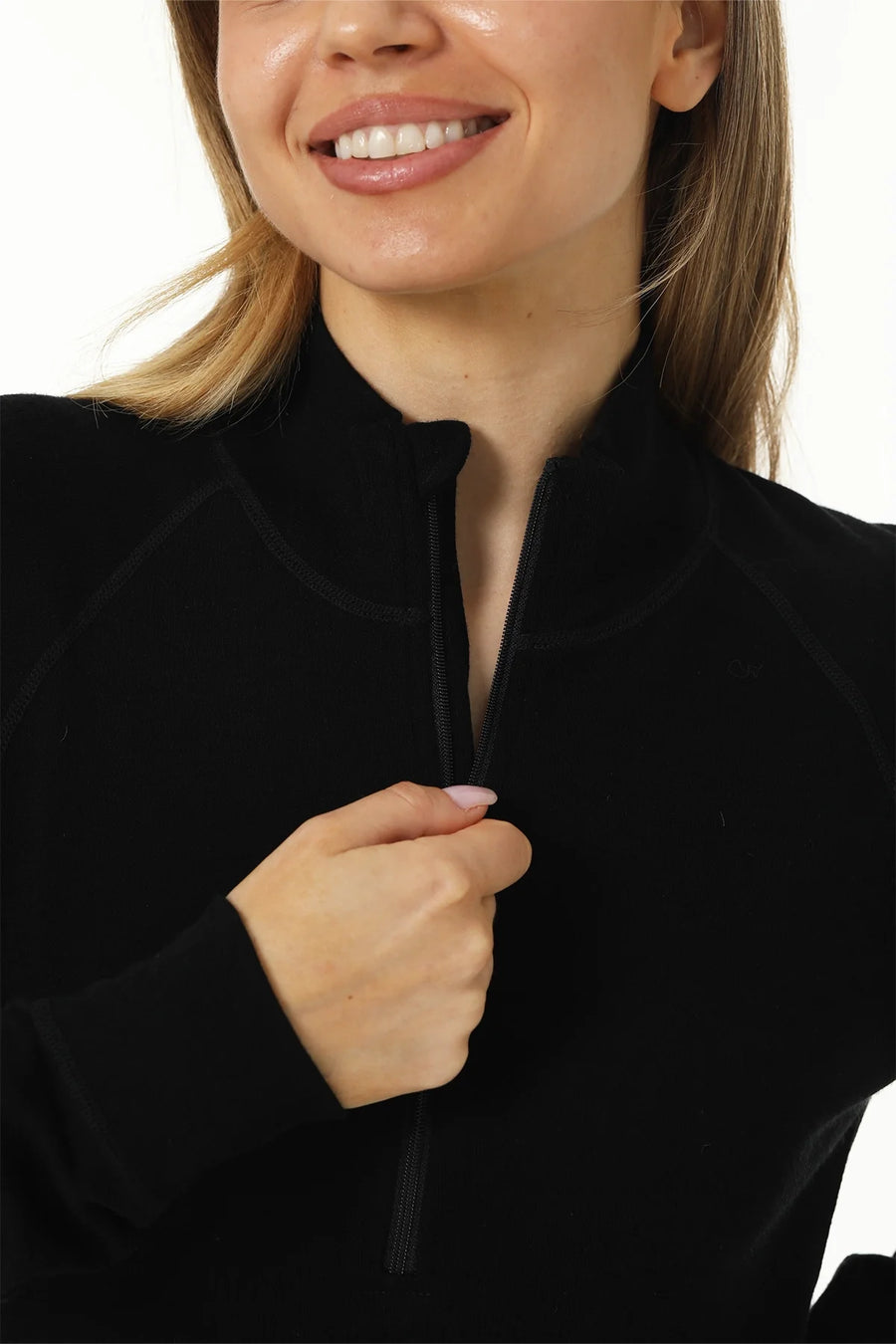 Women's Merino Thermal Set 250 Black Zip-Up
