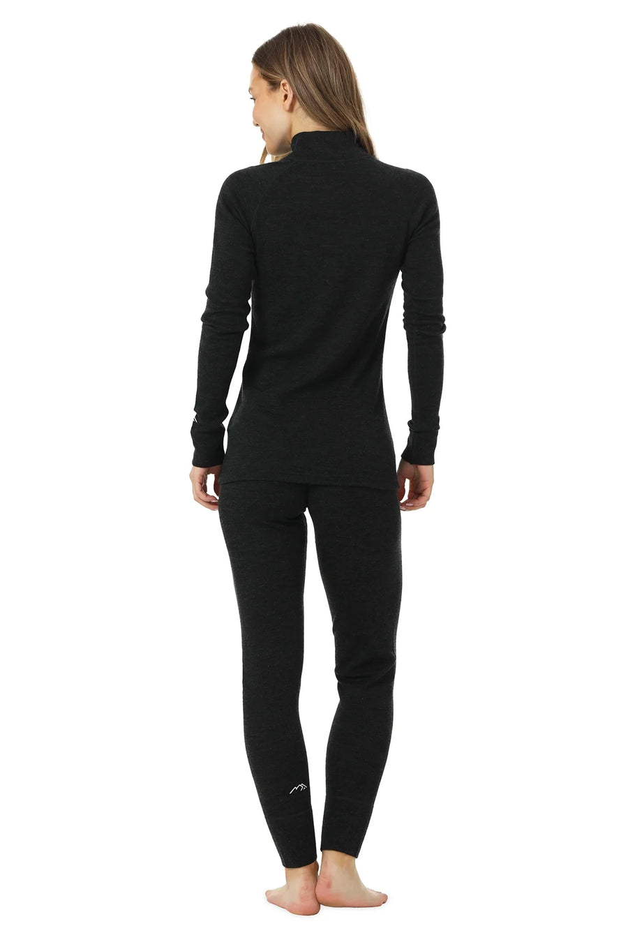 Women's Merino Thermal Set 250 Charcoal Grey Zip-up