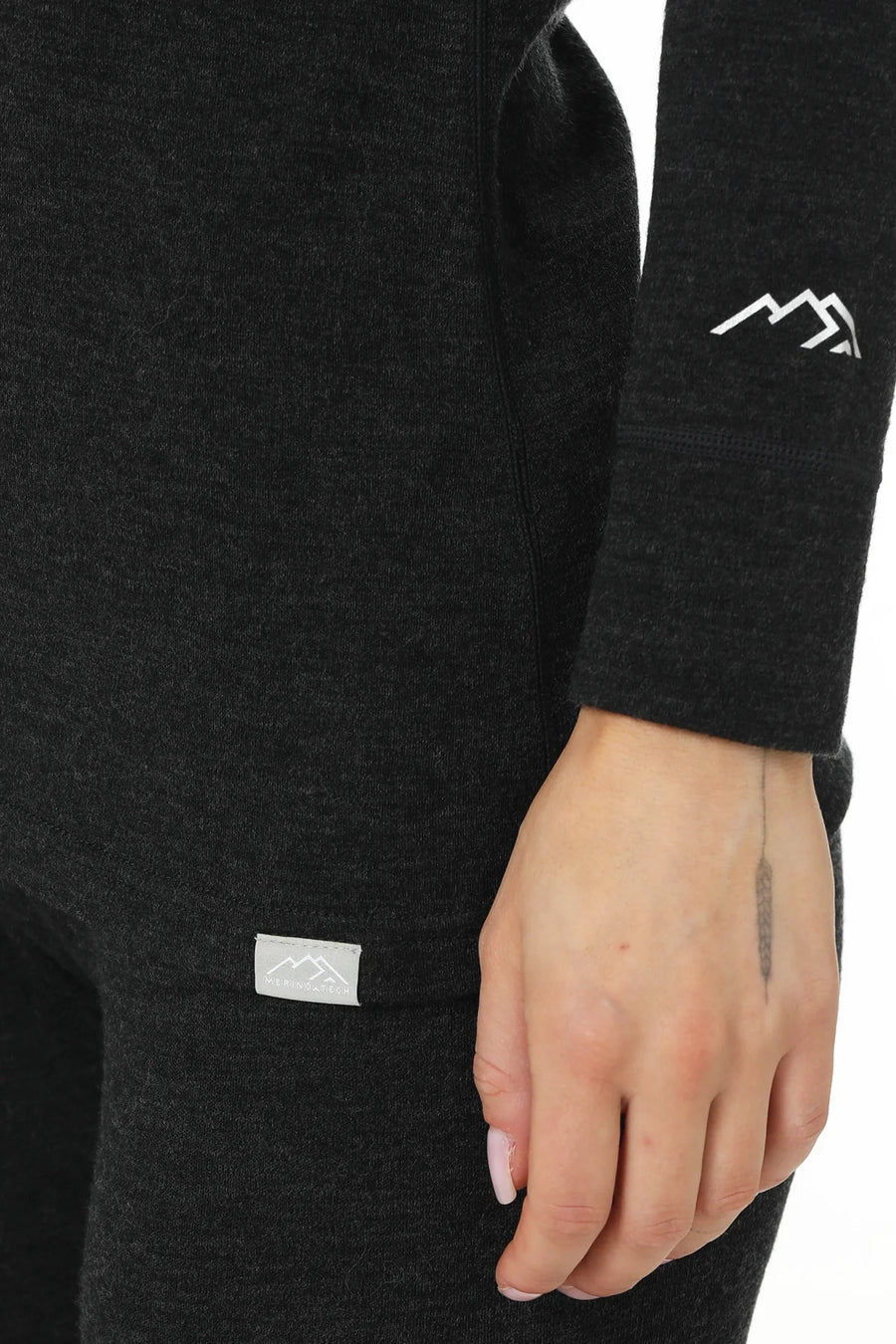 Women's Merino Thermal Set 250 Charcoal Grey Zip-up