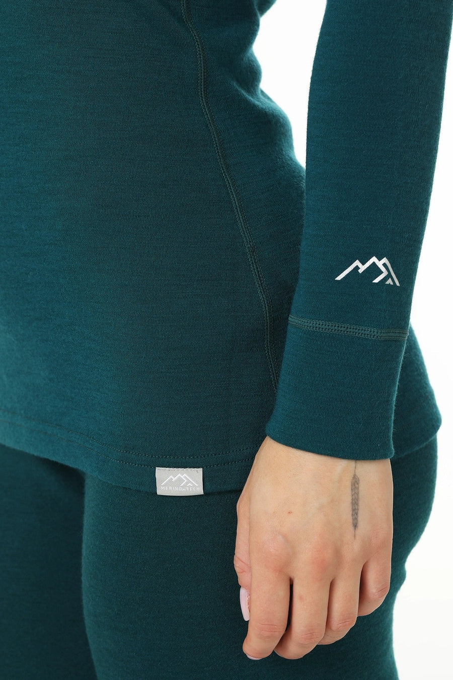 Women's Merino Thermal Set 250 Deep Teal Zip-Up