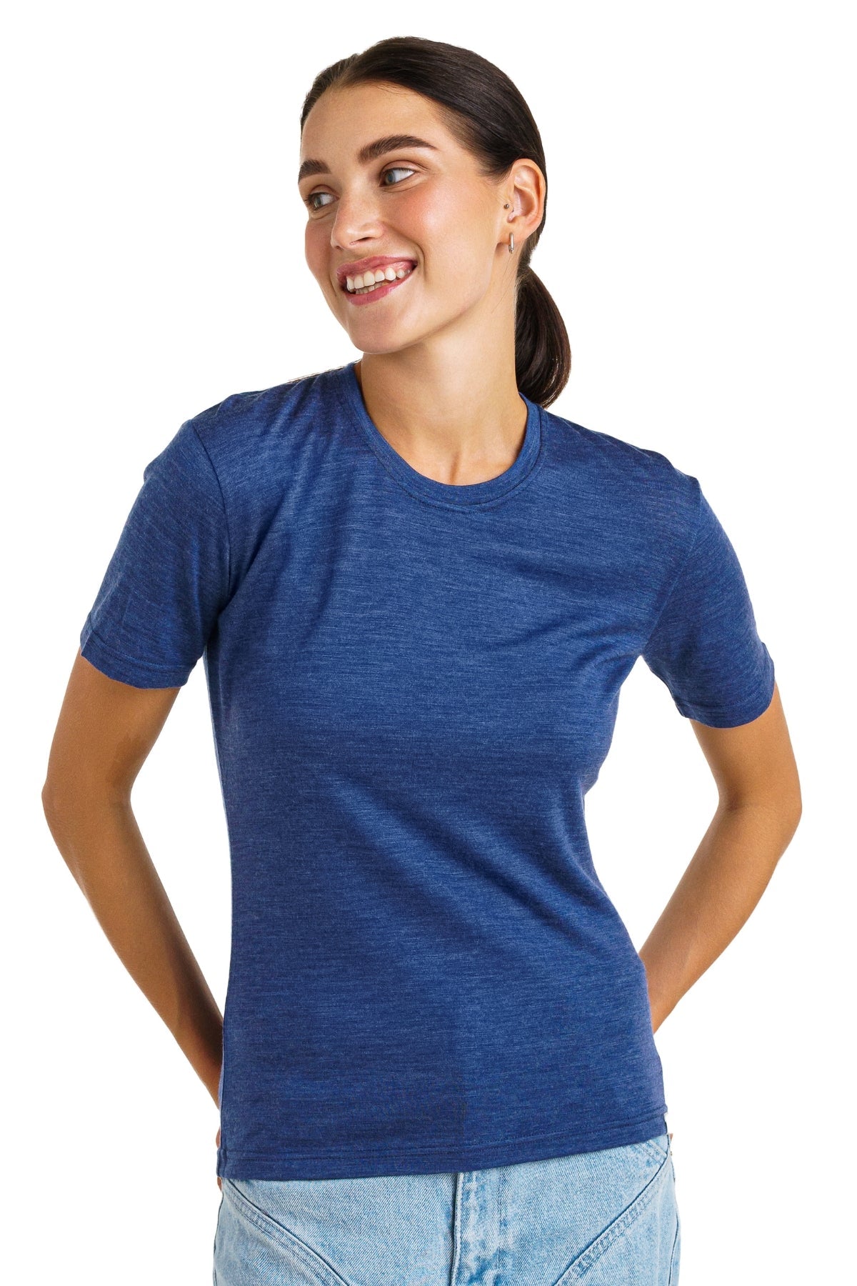 Women's Merino T-shirt 180 Windsor Blue | Crewneck (+socks)