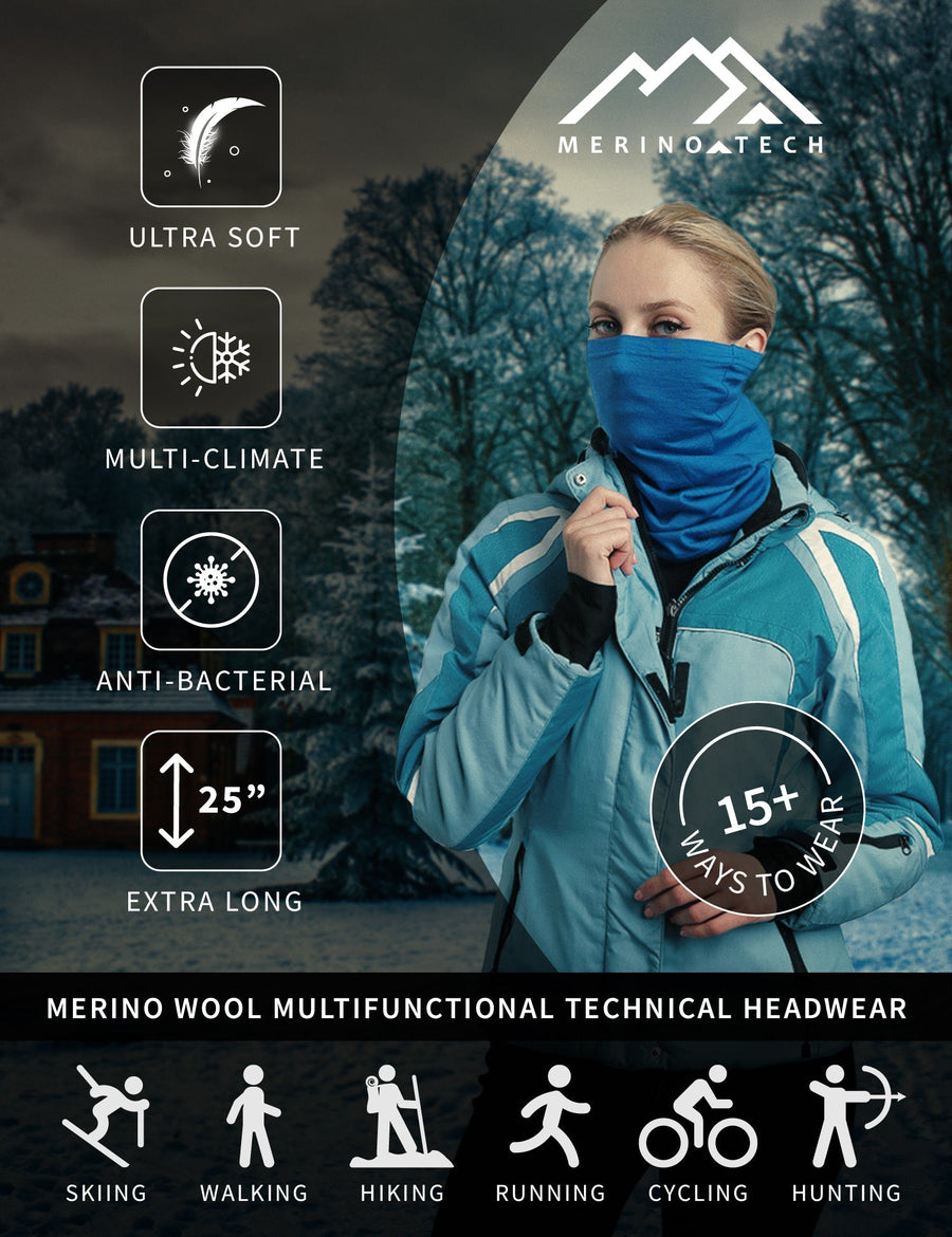 Merino Neck Gaiter 165 Navy