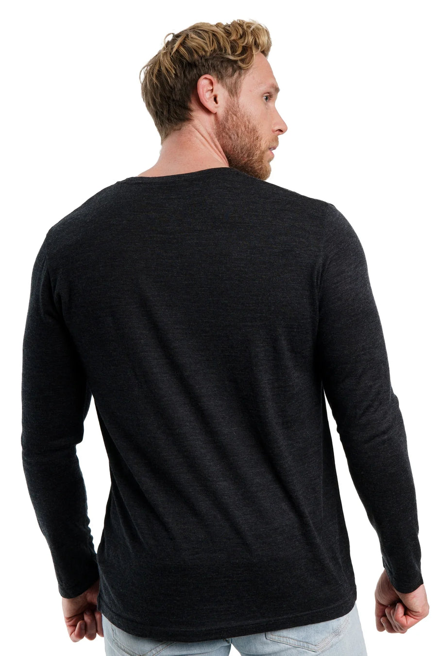 Men's Merino Long Sleeve 165 Heathered Black