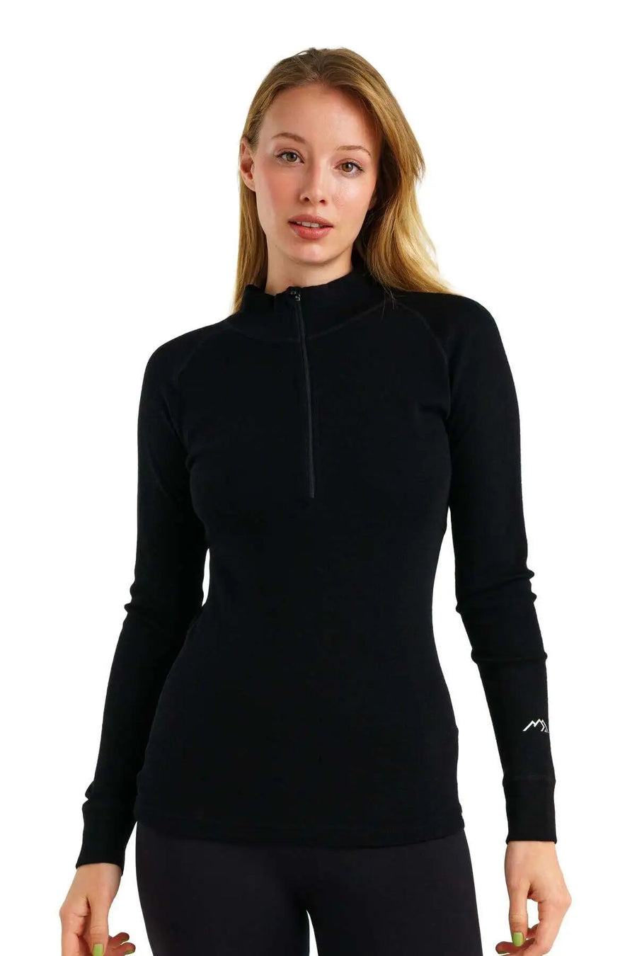 Women's Merino Half Zip Long Sleeve 250 Black