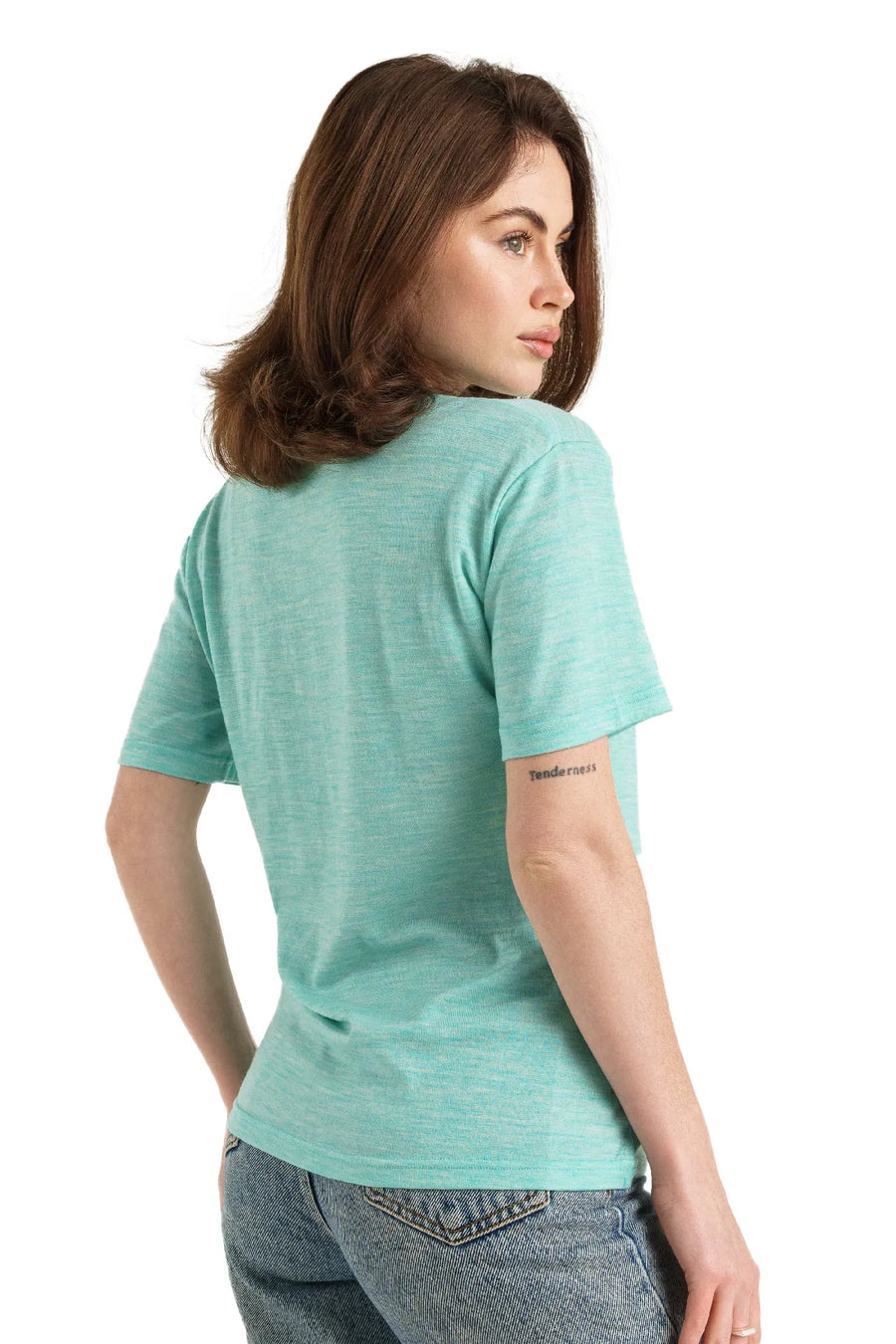 Women's Merino T-shirt 180 Light Teal | Crewneck