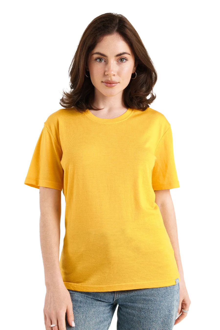 Women's Merino T-shirt 180 Mustard | Crewneck