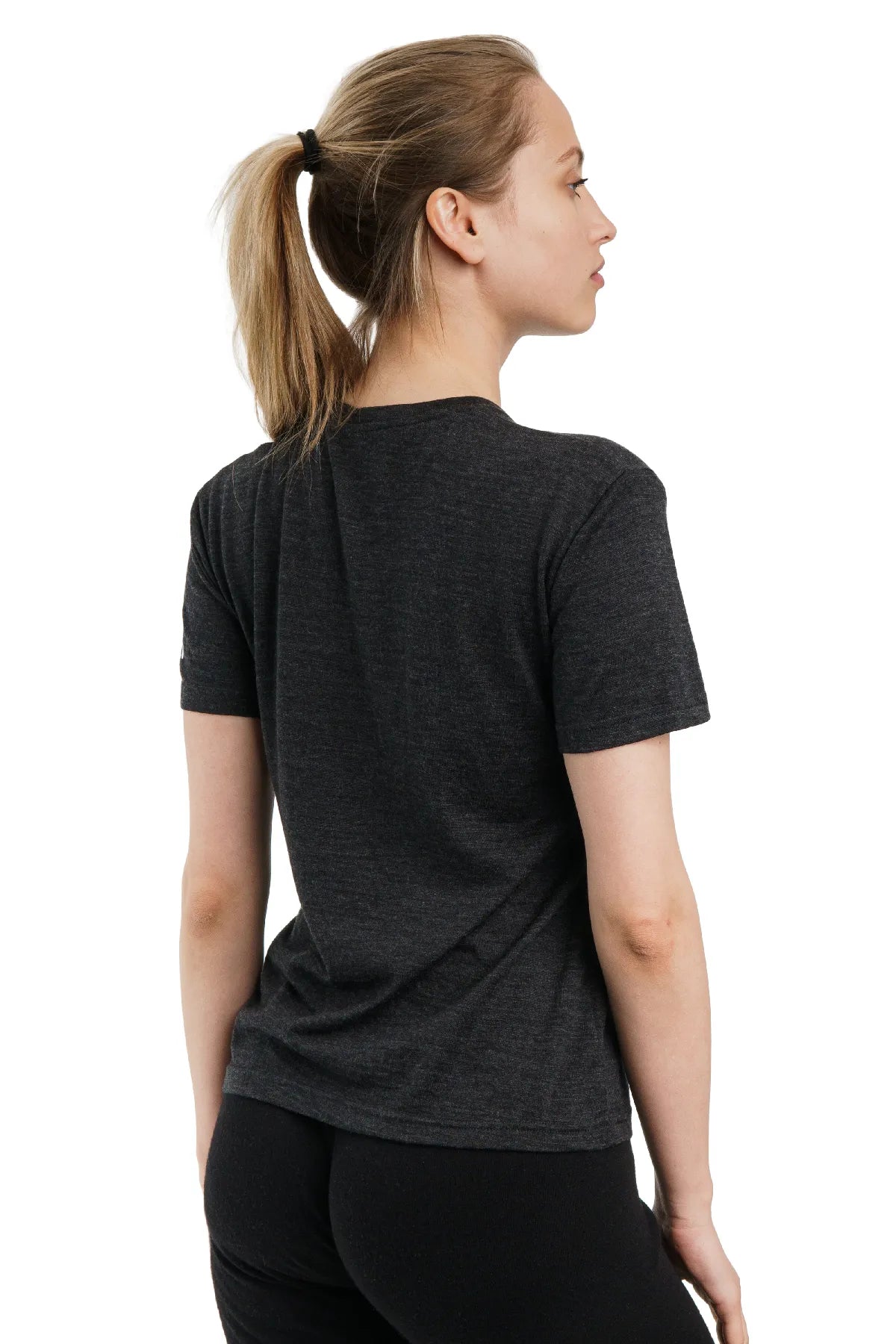 Women's Merino T-shirt 180 Charcoal | Crewneck (+socks)