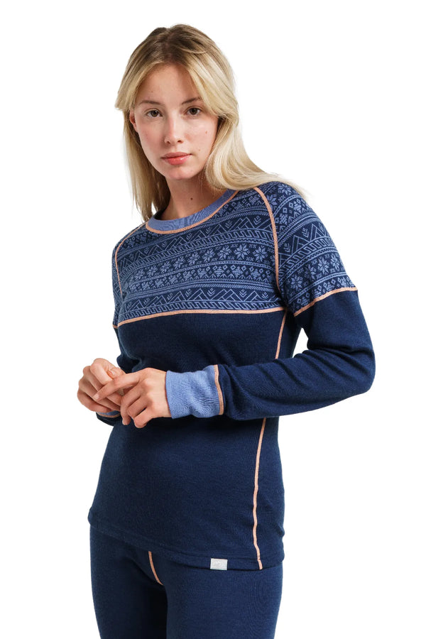 Women's Merino Long Sleeve 250 Nordic Tale Berry