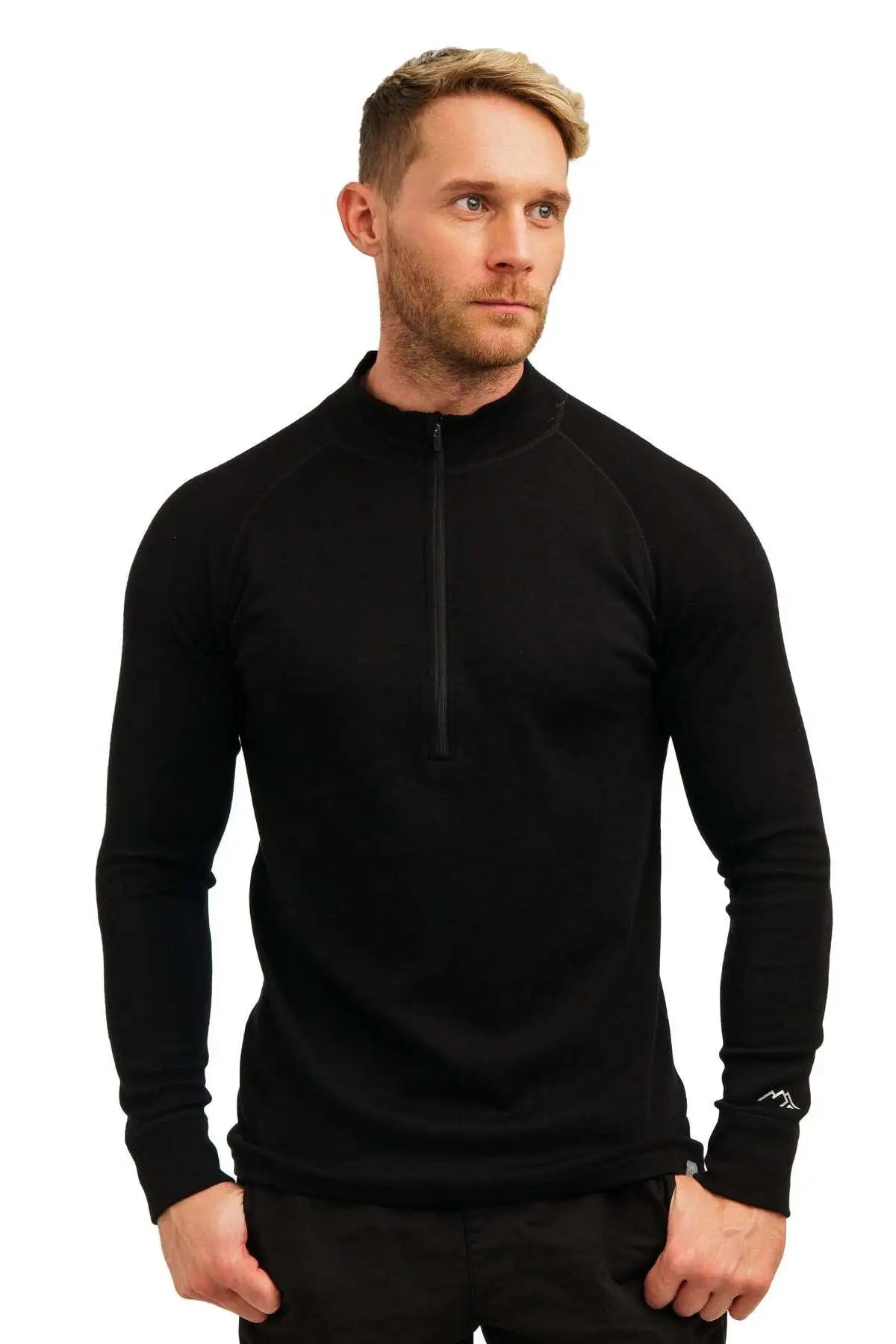 Men's Merino Half Zip Long Sleeve 250 Black