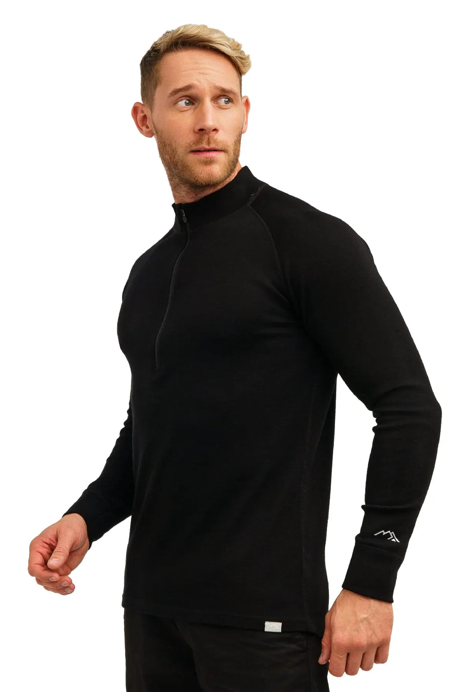 Men's Merino Half Zip Long Sleeve 250 Black