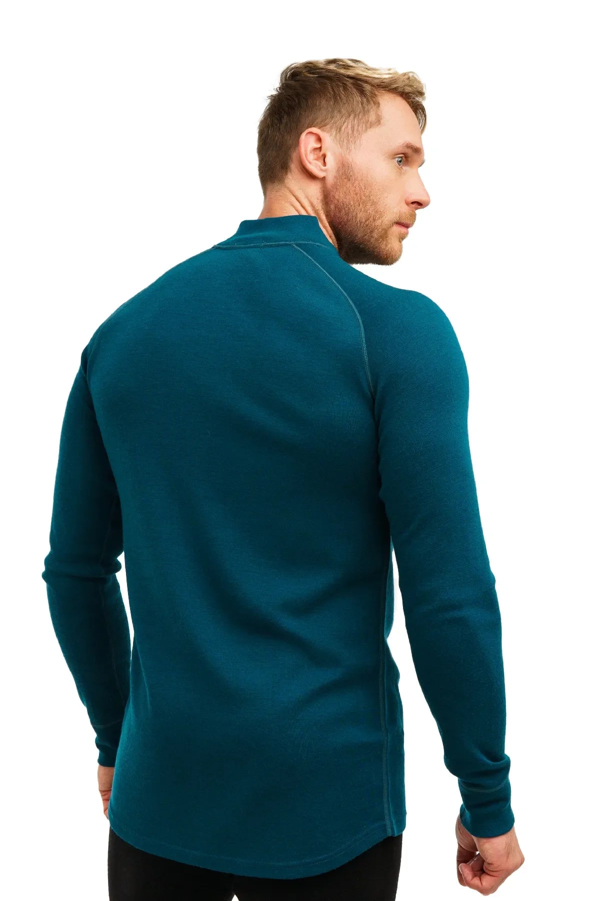 Men's Merino Half Zip Long Sleeve 250 Deep Teal