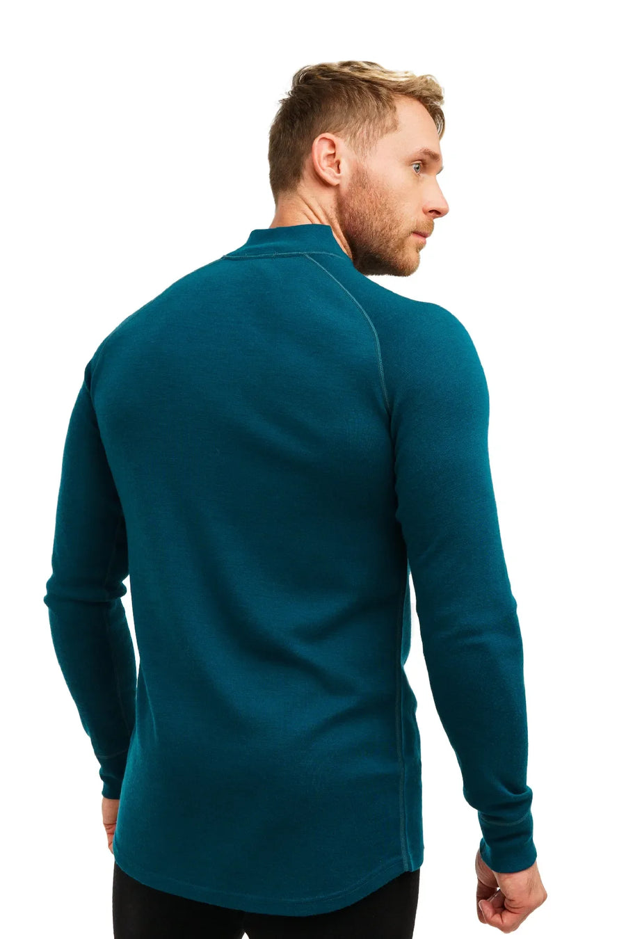 Men's Merino Half Zip Long Sleeve 250 Deep Teal