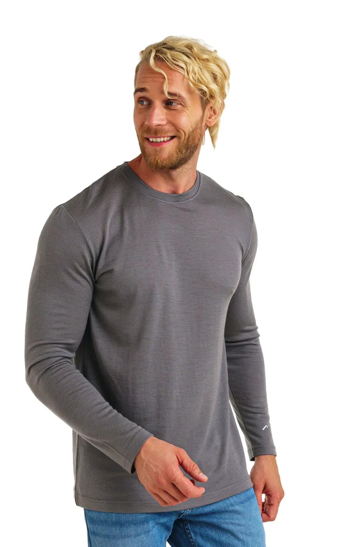 Men's Merino Long Sleeve 165 Perfect Grey + Socks
