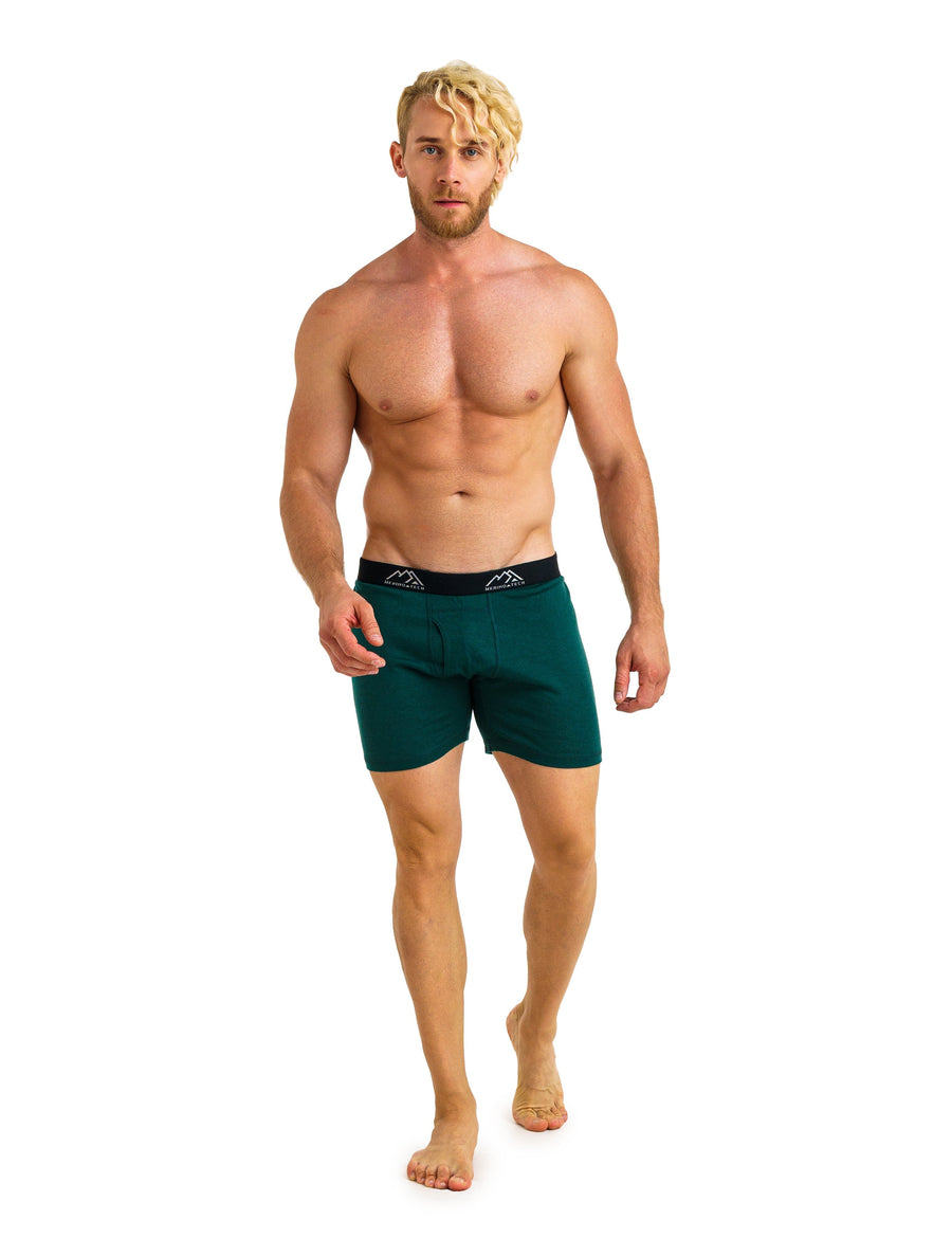 Men's Merino Boxers 190 Brief Forest Green (1 Pack)