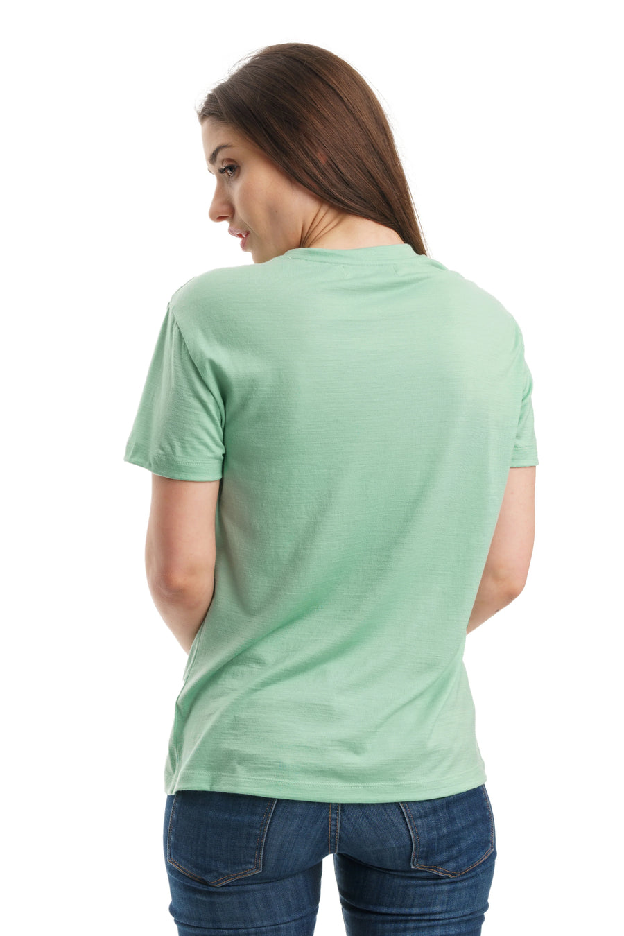 Women's Merino T-shirt 180 Green Tea | V-Neck