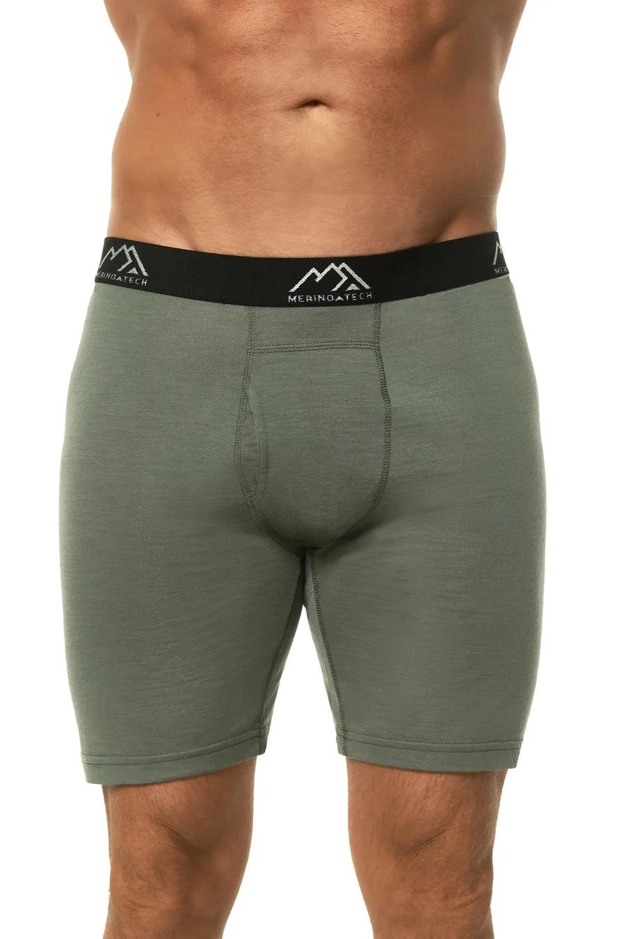 Men's Merino Boxers Grey Green (1 Pack)