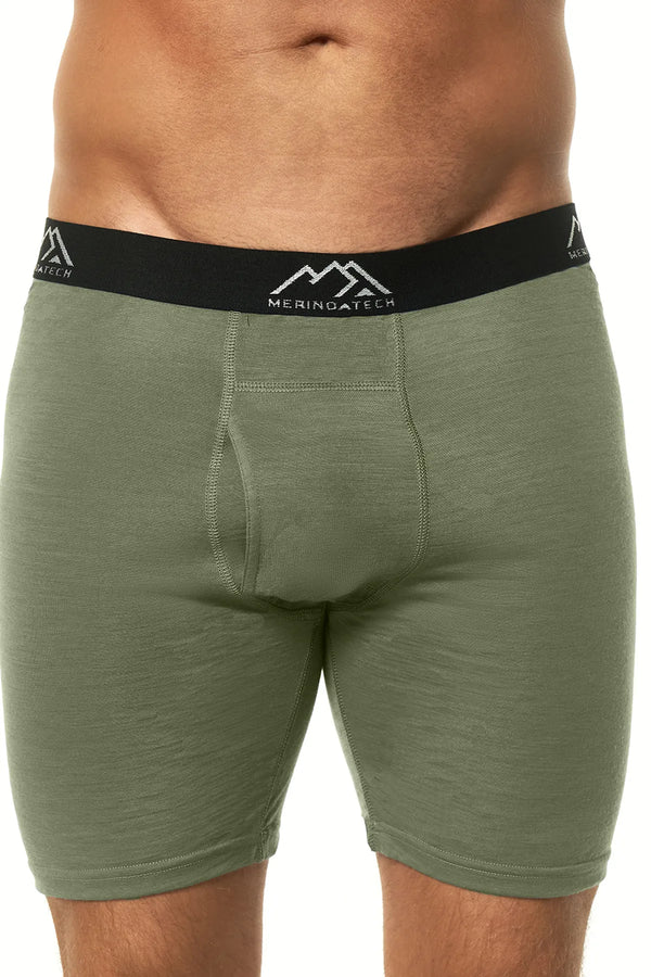 Men's Merino Boxers Dark Olive (2 Pack)