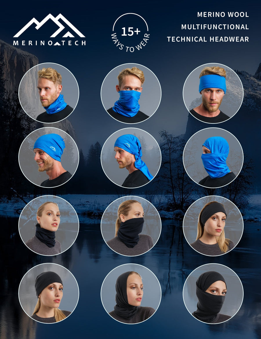Merino Neck Gaiter 165 Sky Blue